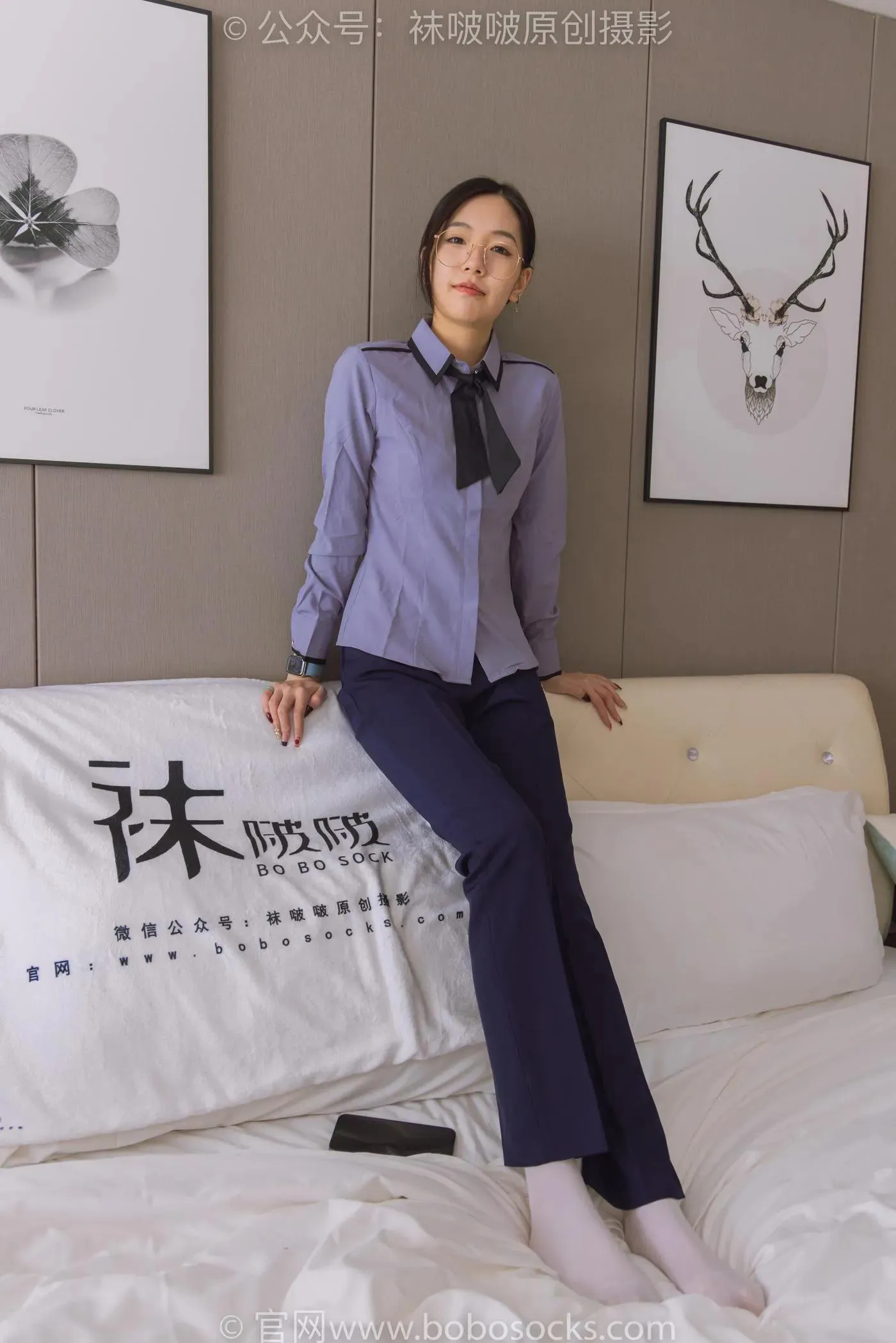 [BoBoSocks袜啵啵]NO.178 小甜豆-高跟鞋、厚白丝、ol风裤里丝 [140P]插图7